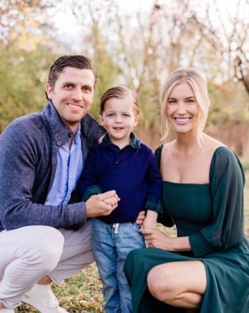 Whitney Bischoff with her husband, Ricky Angel, and son, Hayes Singleton Angel on Halloweens. 